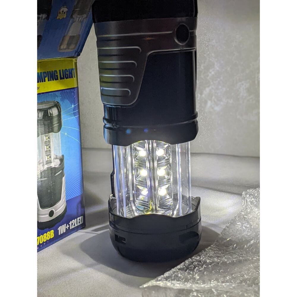 High Mountain Tiger Camping Light GSH-7088B 1W+12 LED Waterproof Switch